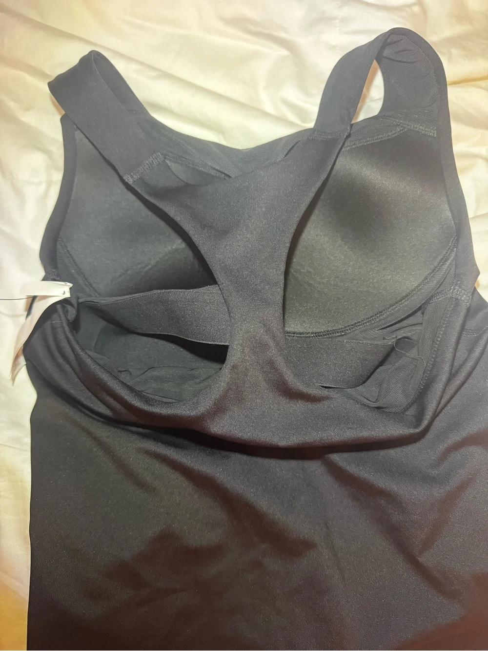 NWT Nike Black Racerback Tank with White Swoosh
